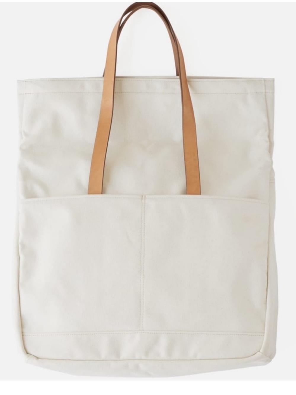 Makr natural canvas and leather massive foldtop weekender bag